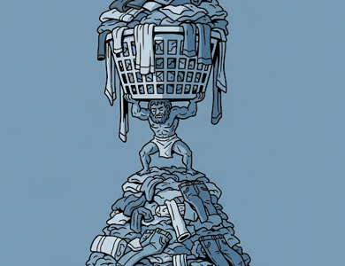 Holding Laundry